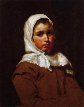 Diego Rodriguez De Silva Velazquez : Young Peasant Girl